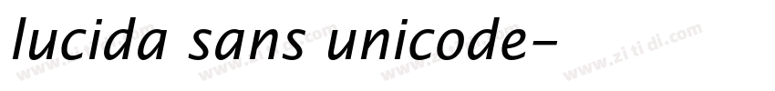 lucida sans unicode字体转换